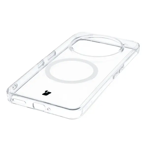 Etui z pierścieniem magnetycznym Bizon Case CrystalO do Nothing Phone (3a) Pro przezroczyste