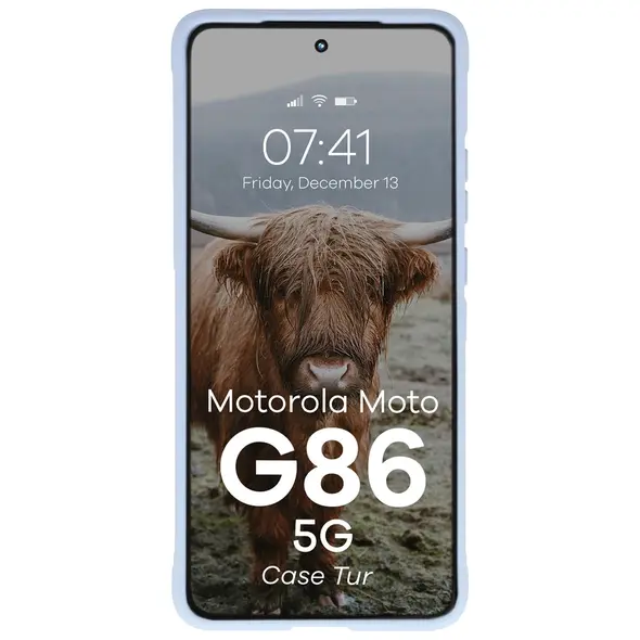 Pancerne etui Bizon Case Tur do Motorola Moto G86 5G jasnoniebieskie