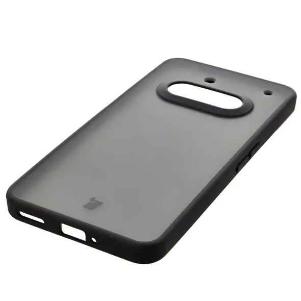 Etui Bizon Case Angelo do Nothing Phone (3a) przydymione z czarną ramką