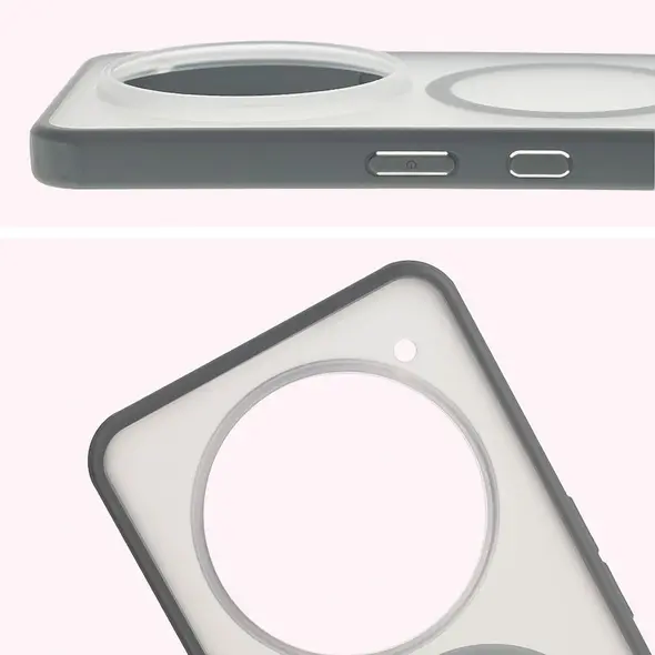 Etui z pierścieniem magnetycznym Bizon Case MatteO do Nothing Phone (3a) Pro przydymione-szare