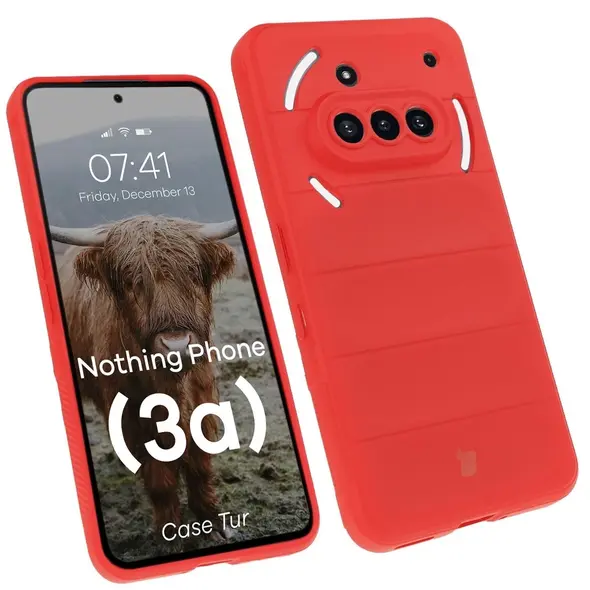 Pancerne etui Bizon Case Tur do Nothing Phone (3a) czerwone