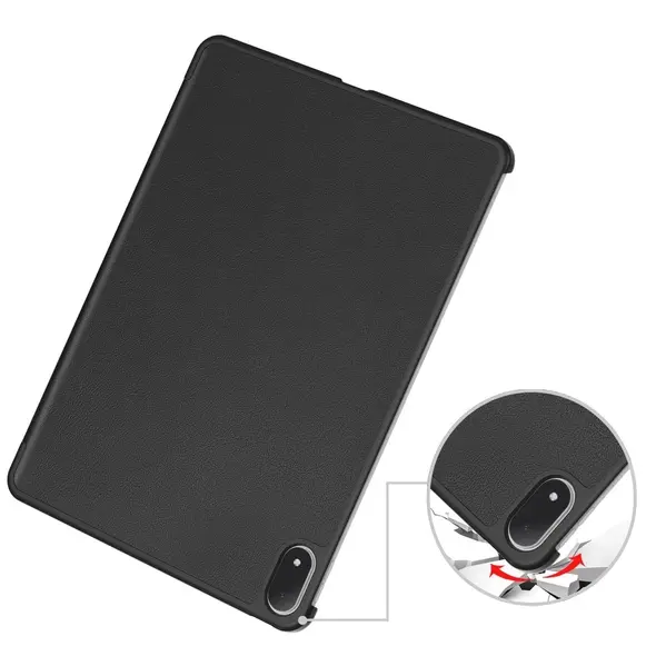 Etui z klapką Bizon Case Tab Croc do OnePlus Pad 3 / 2 Pro / OPPO Pad 4 / 4 Pro czarne