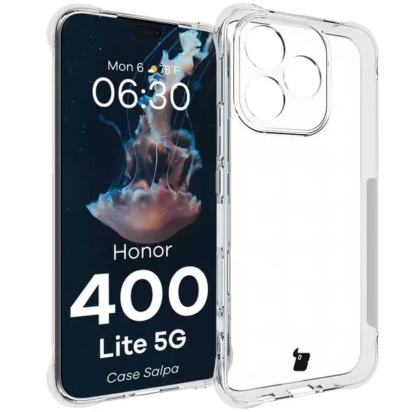 Elastyczne etui Bizon Case Salpa do Honor 400 Lite 5G przezroczyste