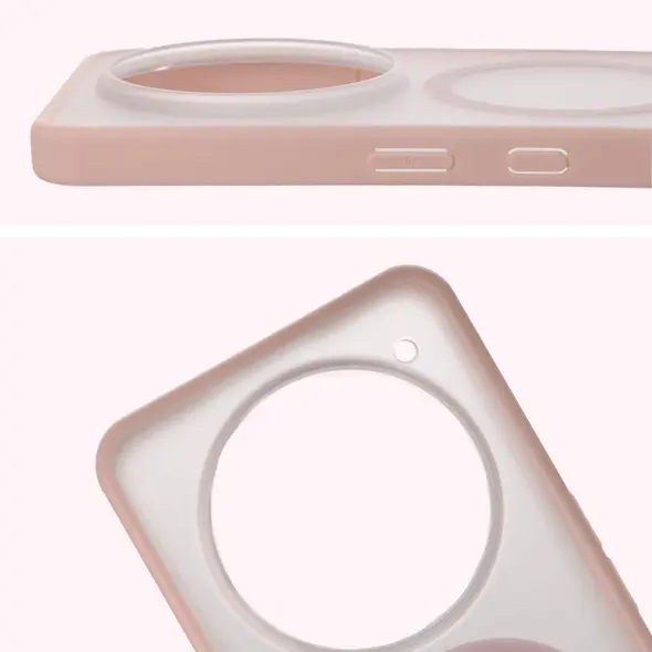 Etui z pierścieniem magnetycznym Bizon Case MatteO do Nothing Phone (3a) Pro przydymione-różowe