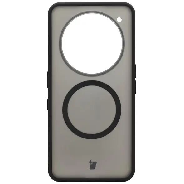 Etui z pierścieniem magnetycznym Bizon Case MatteO do Nothing Phone (3a) Pro przydymione-czarne