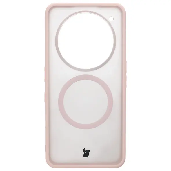 Etui z pierścieniem magnetycznym Bizon Case MatteO do Nothing Phone (3a) Pro przydymione-różowe