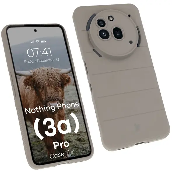 Pancerne etui Bizon Case Tur do Nothing Phone (3a) Pro jasnoszare