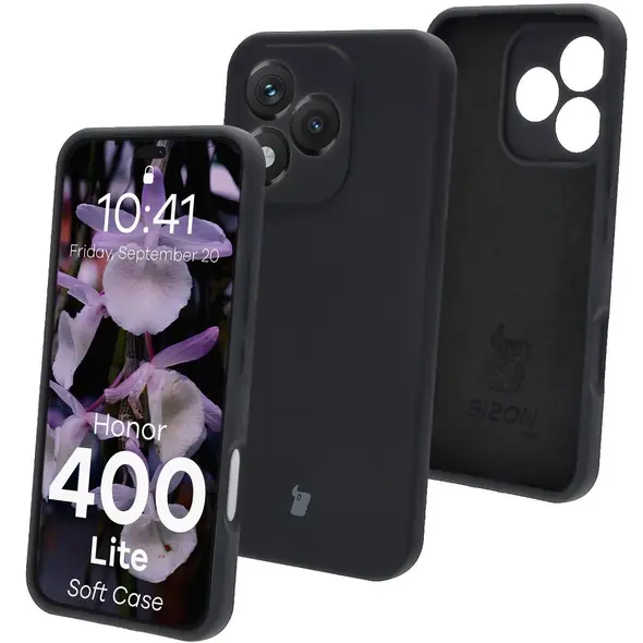 Silikonowe etui Bizon Soft Case do Honor 400 Lite 5G czarne