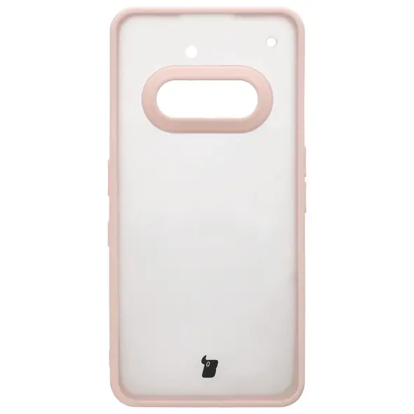 Etui Bizon Case Angelo do Nothing Phone (3a) półprzezroczyste z różową ramką