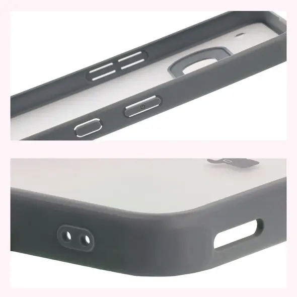 Etui Bizon Case Angelo do Nothing Phone (3a) półprzezroczyste z szarą ramką