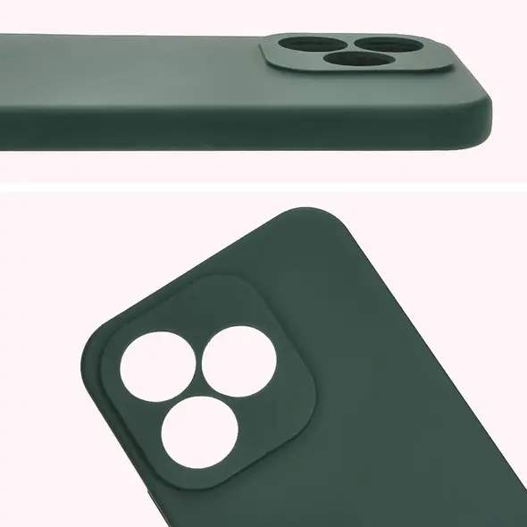 Silikonowe etui Bizon Soft Case do Honor 400 Lite 5G ciemnozielone