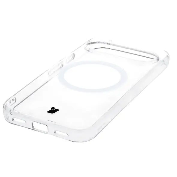 Etui z pierścieniem magnetycznym Bizon Case CrystalO do Google Pixel 10 / 10 Pro przezroczyste