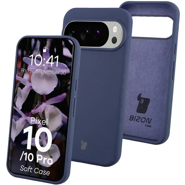 Silikonowe etui Bizon Soft Case do Google Pixel 10 / 10 Pro ciemnoniebieskie