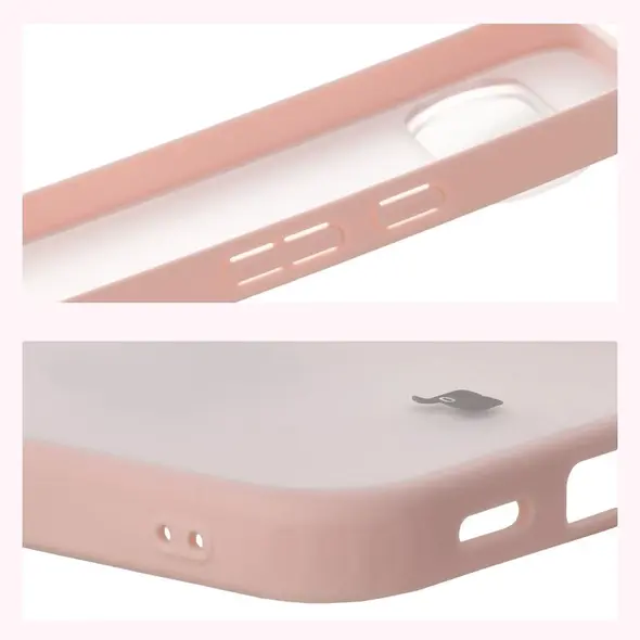 Etui Bizon Case Angelo do Google Pixel 10 Pro XL półprzezroczyste z różową ramką