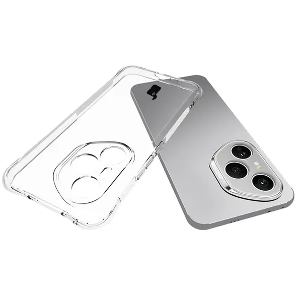 Elastyczne etui + 2x folia na ekran Bizon Case Clear Pack do Honor 400 Pro