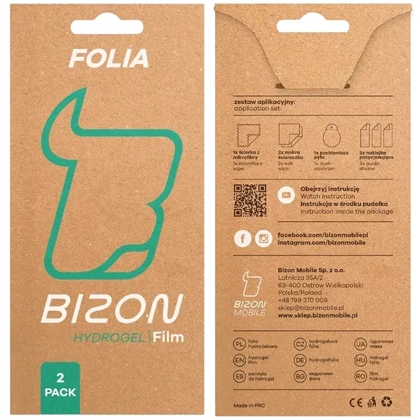 Folia hydrożelowa na tył i przód Bizon Glass Hydrogel Set do Motorola Razr 60