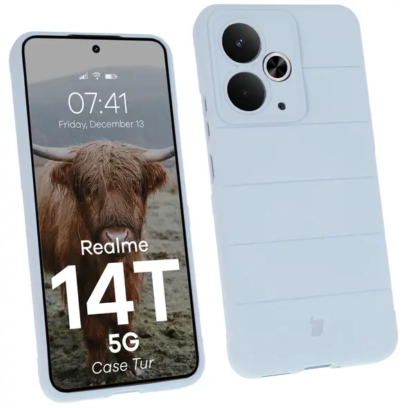 Pancerne etui Bizon Case Tur do Realme 14T 5G jasnoniebieskie