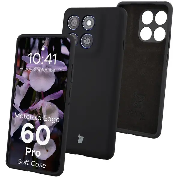 Silikonowe etui Bizon Soft Case do Motorola Edge 60 Pro czarne