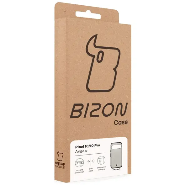 Etui Bizon Case Angelo do Google Pixel 10 / 10 Pro przydymione z czarną ramką
