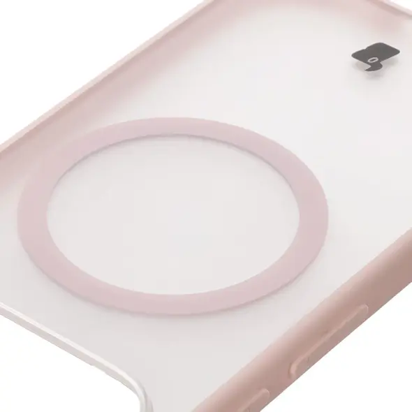 Etui z pierścieniem magnetycznym Bizon Case MatteO do Pixel 10 / 10 Pro przydymione-różowe