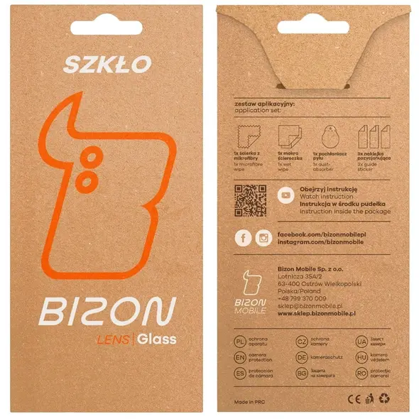 Szkło na aparat Bizon Glass Snap Lens do Honor 400 czarna ramka
