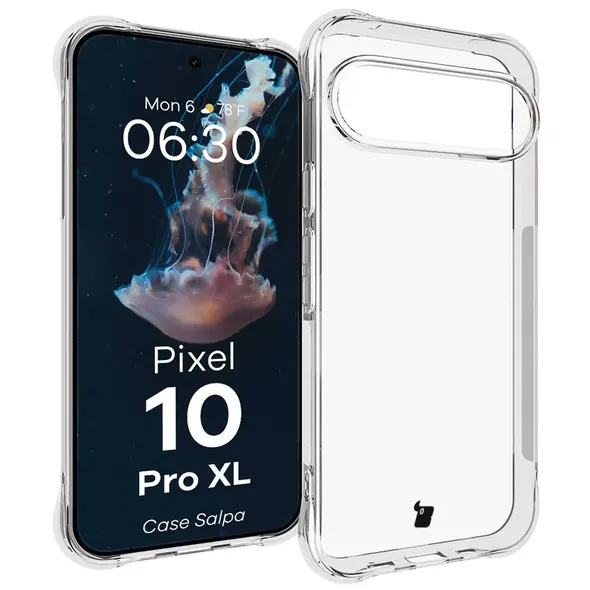 Elastyczne etui Bizon Case Salpa do Google Pixel 10 Pro XL przezroczyste