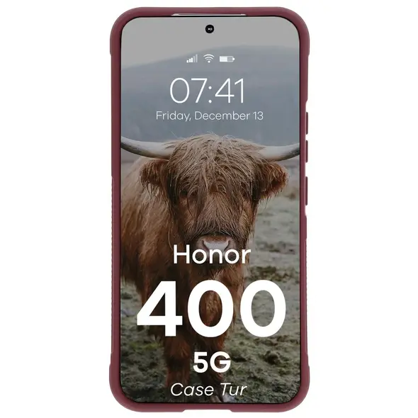 Pancerne etui Bizon Case Tur do Honor 400 5G burgundowe
