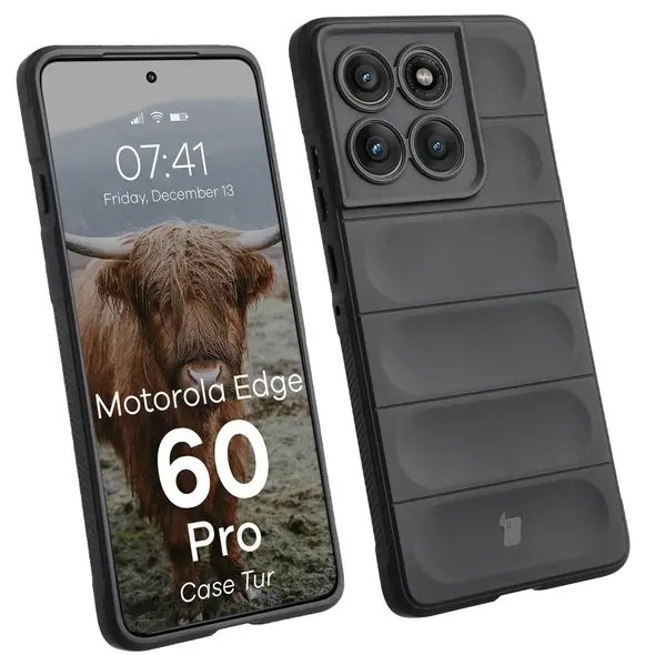 Pancerne etui Bizon Case Tur do Motorola Edge 60 Pro czarne