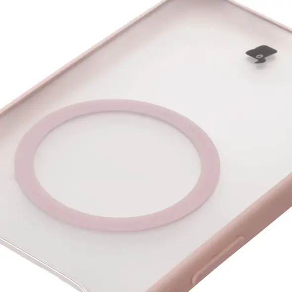 Etui z pierścieniem magnetycznym Bizon Case MatteO do Pixel 10 Pro XL przydymione-różowe