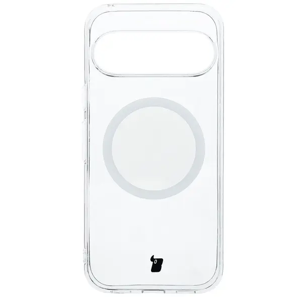 Etui z pierścieniem magnetycznym Bizon Case CrystalO do Google Pixel 10 Pro XL przezroczyste