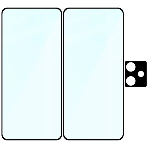 2x szkło na ekran + 1x szkło na aparat Bizon Edge 2 Pack do Realme GT 7 / 7T