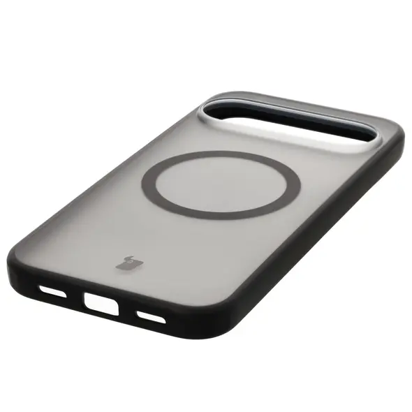 Etui z pierścieniem magnetycznym Bizon Case MatteO do Pixel 10 Pro XL przydymione-czarne