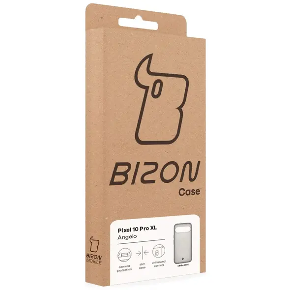Etui Bizon Case Angelo do Google Pixel 10 Pro XL półprzezroczyste z szarą ramką