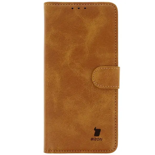 Etui z klapką Bizon Case Pocket do Realme 14 Pro 5G brązowe