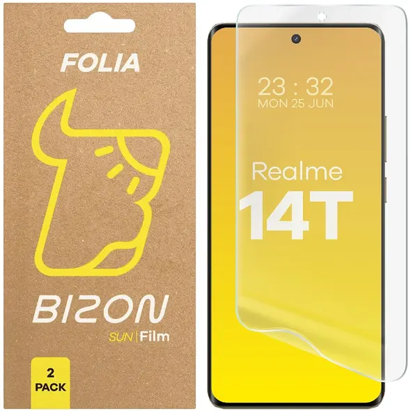 Folia matowa Bizon Glass Film Sun do Realme 14T 5G [2 PACK]