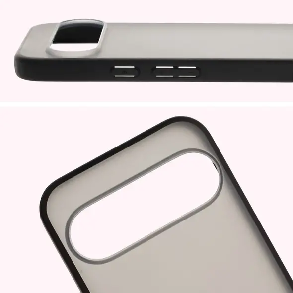 Etui Bizon Case Angelo do Google Pixel 10 Pro XL przydymione z czarną ramką