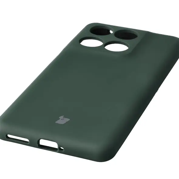 Silikonowe etui Bizon Soft Case do Motorola Edge 60 Fusion / 60 ciemnozielone