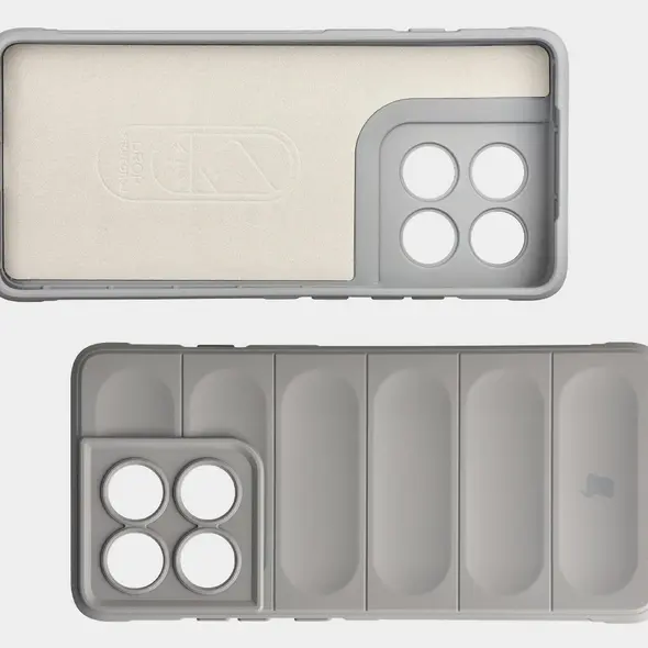 Pancerne etui Bizon Case Tur do Motorola Edge 60 Pro jasnoszare