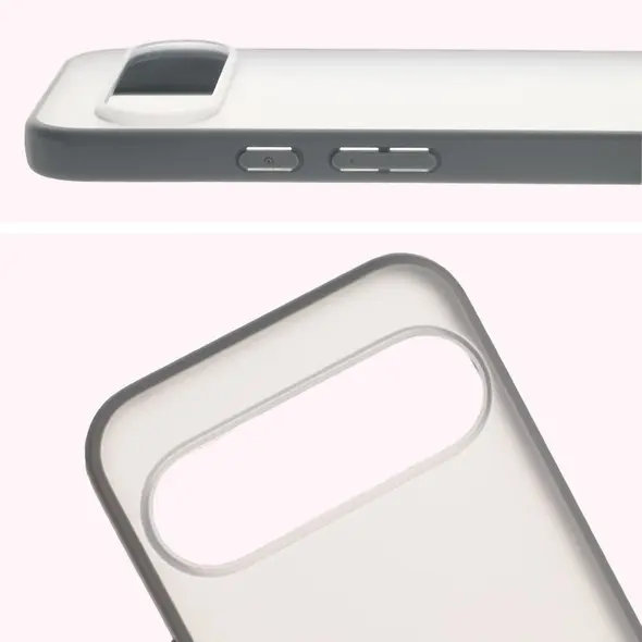 Etui Bizon Case Angelo do Google Pixel 10 Pro XL półprzezroczyste z szarą ramką