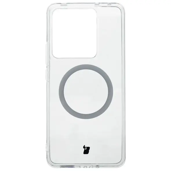 Etui z pierścieniem magnetycznym Bizon Case CrystalO do Realme GT 7 / 7T przezroczyste