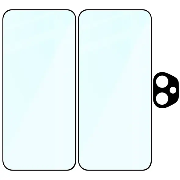 2x szkło na ekran + 1x szkło na aparat Bizon Edge 2 Pack do Honor 400