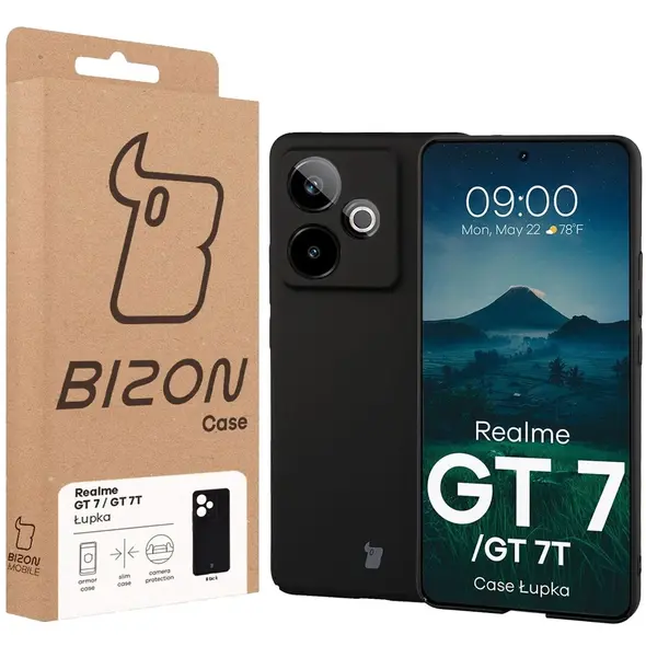 Etui Bizon Case Łupka do Realme GT 7 / 7T czarne