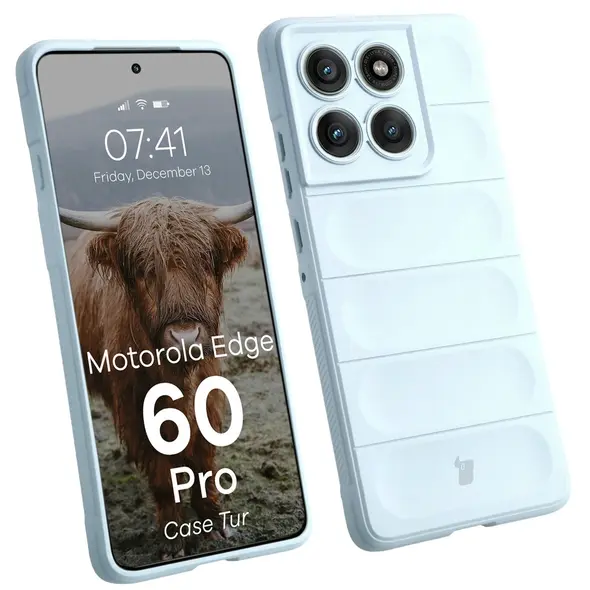 Pancerne etui Bizon Case Tur do Motorola Edge 60 Pro jasnoniebieskie