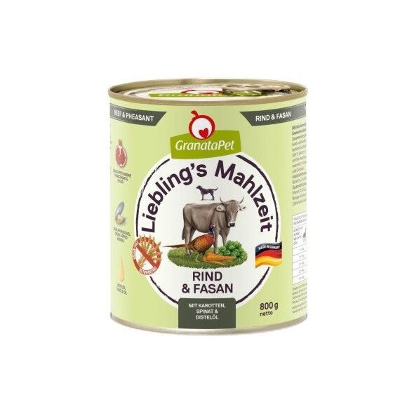 GranataPet Lieblings Mahlzeit wołowina i bażant mokra karma dla psa 800g