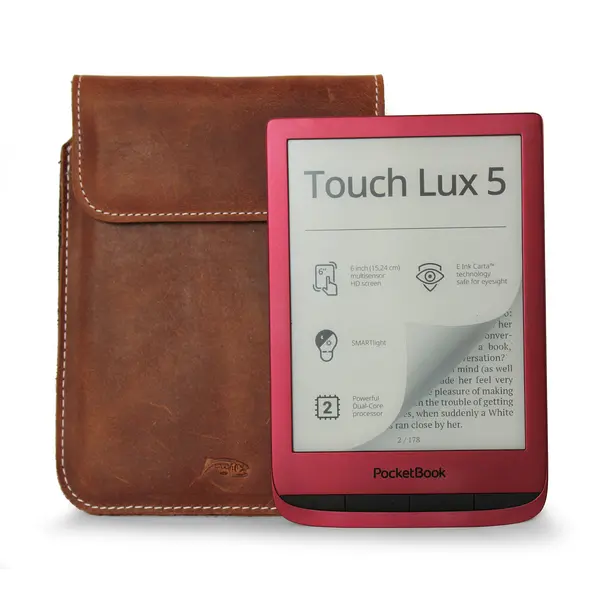 Skórzane etui LURESKO CLAYER S na ebook 162x113x9mm (brązowy vintage)