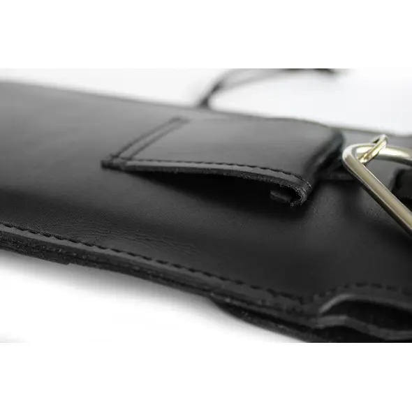 Skórzane etui LURESKO Vissa S na szyję S 144x71x9mm - BLACK