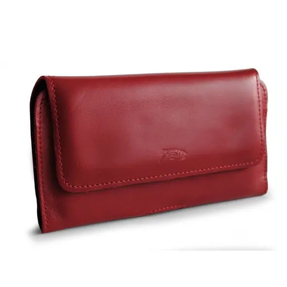 Skórzane etui ochronne LURESKO ELLA XXL na telefon - 170x85x12 / do torebki plecaka (różowy pinky)