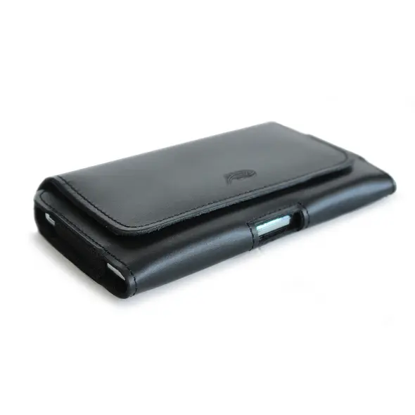 Skórzana kabura LURESKO FREYA S do paska etui na telefon 131x62x12mm - CZARNY GŁADKI