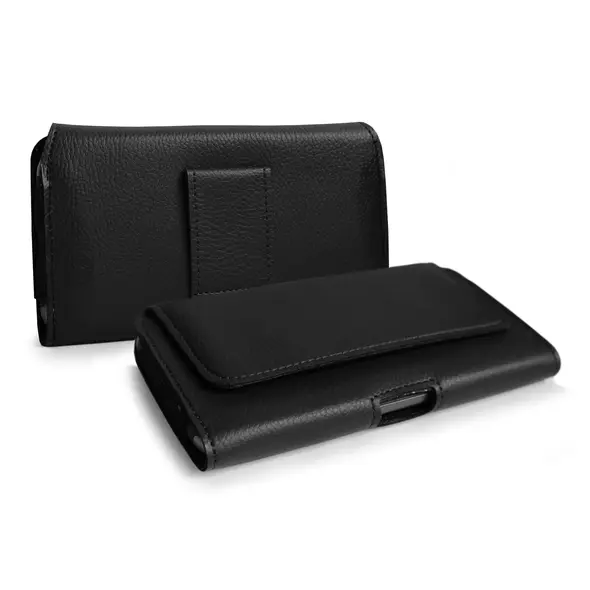 Kabura LURESKO HEL XXL do paska Eco etui na telefon 170x85x12 (czarny karbowany czarny nić)