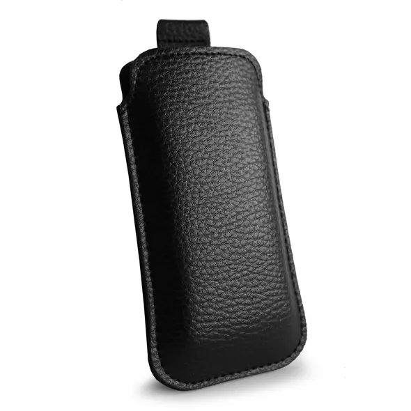 Skórzane etui wsuwane LURESKO SLEEVE XS na małe telefony / telefony klawiszowe 119mm x 53mm (czarny)